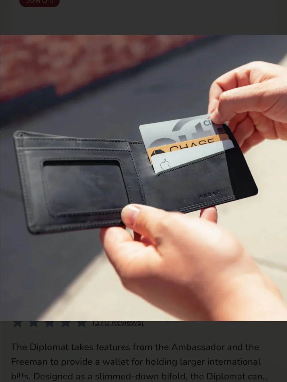 Andar Diplomat Wallet - New with box